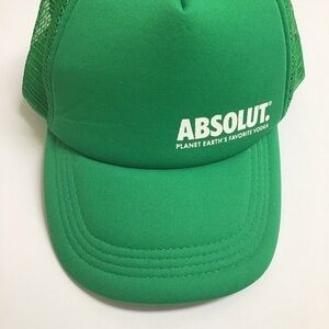 Absolut Vodka Mesh Hat Snapback Vintage Green Adjusts Unisex Foam Cap Trucker